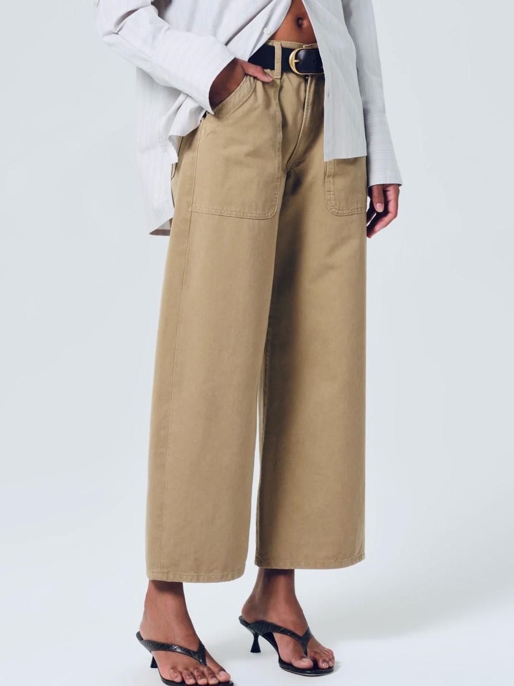 NWOT Citizens of Humanity Ayla cargo crop pants tan 27